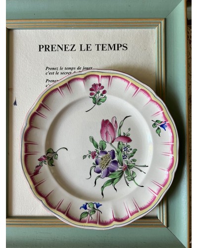 リュネヴィルの平皿 " Réverbère" チューリップ 1900年頃