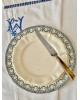１セット限定  "ルイ16世のガーランド" 平皿、サルグミンヌ花リムプレート、ナイフセット