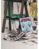Cadre de région, Gravure au pochoir colorée sur papier,  Angoumois par Alfred Renaudin ( E Naudy 1866-1944)  Signée, 1900- 1920