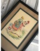 Cadre de région, Gravure au pochoir colorée sur papier,  Nice par Alfred Renaudin ( E Naudy 1866-1944)  Signée, 1900- 1920