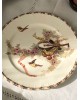 「楽器と小鳥と花」の平皿 19世紀・エミール・ブルジョワ