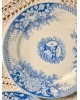 Assiette Sarreguemines modèle Jardinier bleue Jusqu'à 1895