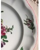 Assiette plate Lunéville KG décor réverbère fleuri peint à la main, Fin 19ème - début 20ème siècle