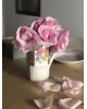 Pichet ivoir décor roses sans couvercle