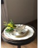 Petite saucière de dinette en céramique, décor fleuri modèle ivoire Sarreguemines ?