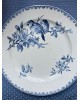 Assiette plate "Favori" Sarreguemines bleue, environ 1900