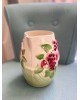 Vase barbotine décor fruits France