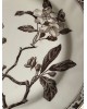 Assiette plate terre de fer  Creil et Montereau modèle "pommier" tiges et fleurs Sépia 19ème siècle