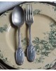 Paire : cuillère et fourchette Christofle, métal argenté