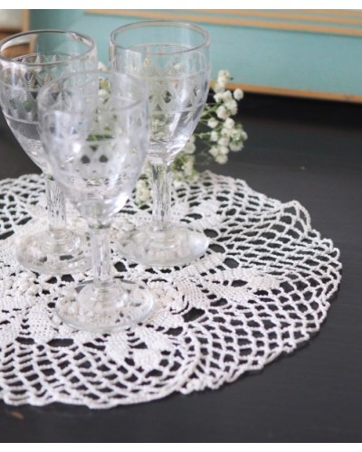 HAND-KNITTED CROCHET LACE DOILY