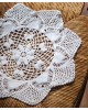 2 napperons fins ronds blancs, crochet