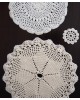 3 napperons épais ronds blancs, crochet