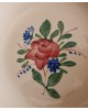 Assiette creuse Digoin Sarreguemines  série 9777 décor fleur rose saumon