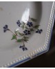 Assiette octogonale Creil et Montereau Labrador Barbeau fleurs