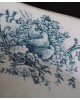 Ravier porcelaine Opaque décor oiseaux bleu