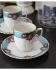Tasse à café en porcelaine Field Haviland Limoges décor roses