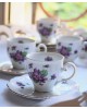  tasses décor violettes Porcelaine Seltmann Weiden-E.bavaria série Theresia