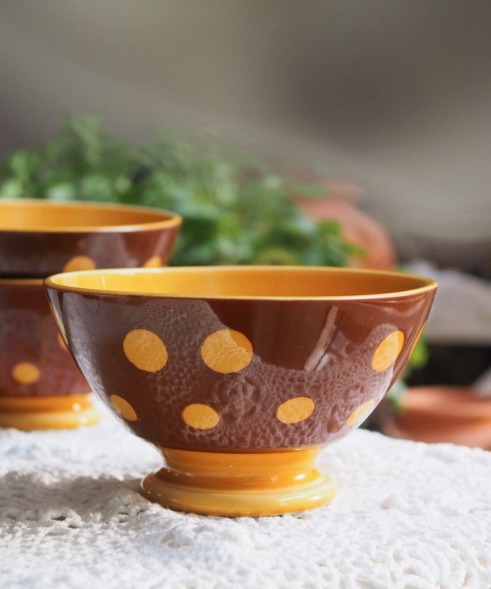 フランスアンティーク ディゴワン カフェオレボウル 2個セット ゾウ柄