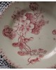 Assiette rose porcelaine opaque de Gien, terre de fer, modele Capucines