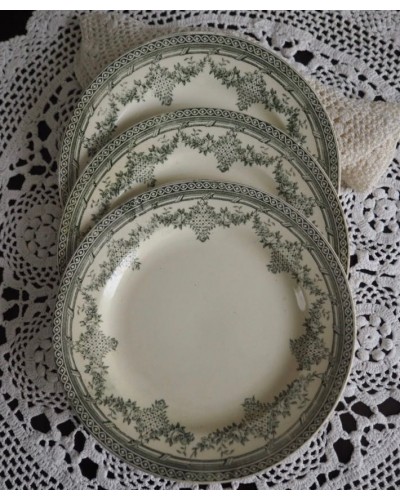Assiette à dessert terre de fer Clairefontaine Modèle Antoinette, fin 19eme