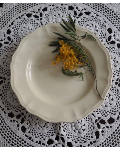 フランスアンティーク サルグミンヌ 花リム プレート 皿 6枚セット 