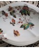 Ravier décor fleurs et papillon en porcelaine