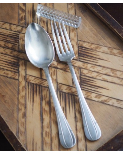 SILVER SPOON AND FORK SET