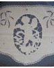 天使モチーフのリネンドイリー　リシュリュー刺繍