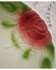 Assiettes de salins barbotine décor 3 roses