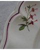 Assiette décor bouquet sans tampon décor main Rose avec fleurs