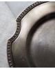 Petit plateau en métal argenté avec des poinçons RM, 6