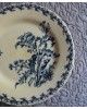 Assiette plate porcelaine opaque de Gien modèle Chardons FIN 19ème