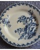 Assiette plate porcelaine opaque de Gien modèle Chardons FIN 19ème