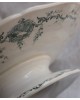 Compotier de Gien porcelaine opaque terrre de fer, pied douche, modèle Choiseul