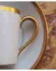 Tasse à moka et sous tasse blanc liseré doré porcelaine pure de Limoges Raynaud