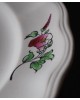 Compotier pied douche demi porcelaine Lunéville Lunéville KG décor réverbère aux roses bord chantourné, a partir de 1922