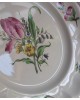 assiettes plates service Réverbère en faïence de Lunéville décor tulipe A partir de 1889