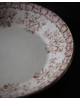 Petit plat creux porcelaine opaque de Gien No2215 ivoire et frise marron 1886 - 1938