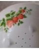 Egouttoir à fruit décor fraises porcelaine de Limoges