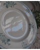 Assiettes Plates Céramique de St. Amand-les-Eaux, Bordure Verte Florale 1932