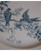 ASSIETTE Plate décor Bleu Oiseaux 'Mignon' LONGWY 1896