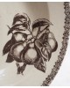 Assiette creuse Choisy le roi, terre de fer décor des fruits et insecte, brun,  A partir de 1878