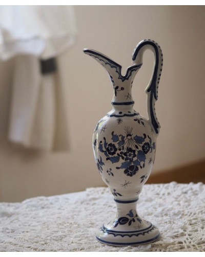 Vase mince bleu x blanc