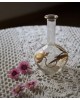 Petit vase soliflore en verre soufflé peinture d'or