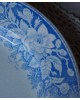 Assiette à dessert Sarreguemines U & C modèle jardinière Décor fleuri bleu, jusqu'a 1895