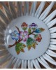 HEREND - LOT 2 petits paniers en porcelaine ajouré - Peint à la main Floral ver 1960