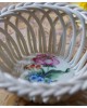 HEREND - LOT 2 petits paniers en porcelaine ajouré - Peint à la main Floral ver 1960