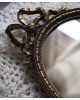 Miroir ovale ancienne déco noeud