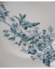 Assiette plates - Longwy - Modèle Mignon B - Décor floral , oiseau 1870 - 1914