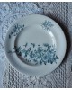 Assiette plates - Longwy - Modèle Mignon A - Décor floral , PERROQUETS , papillon 1870 - 1914